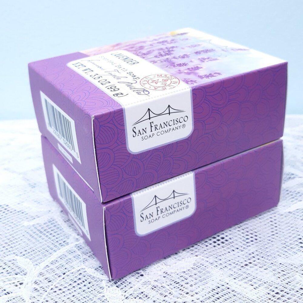 3 Discontinued San Francisco Soap Company Lavender Floral Bar Set 722030525000 - Picture 10 of 11